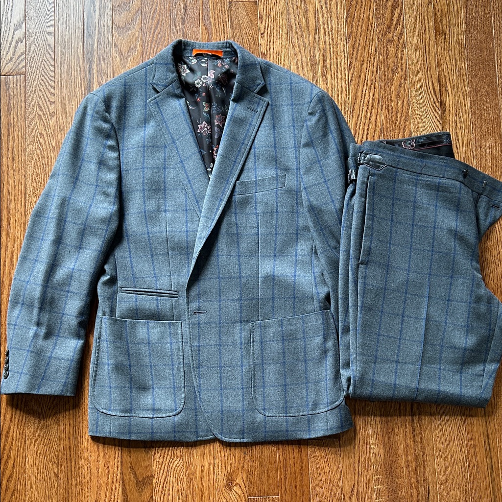 Tallia Blue Checkered Suit